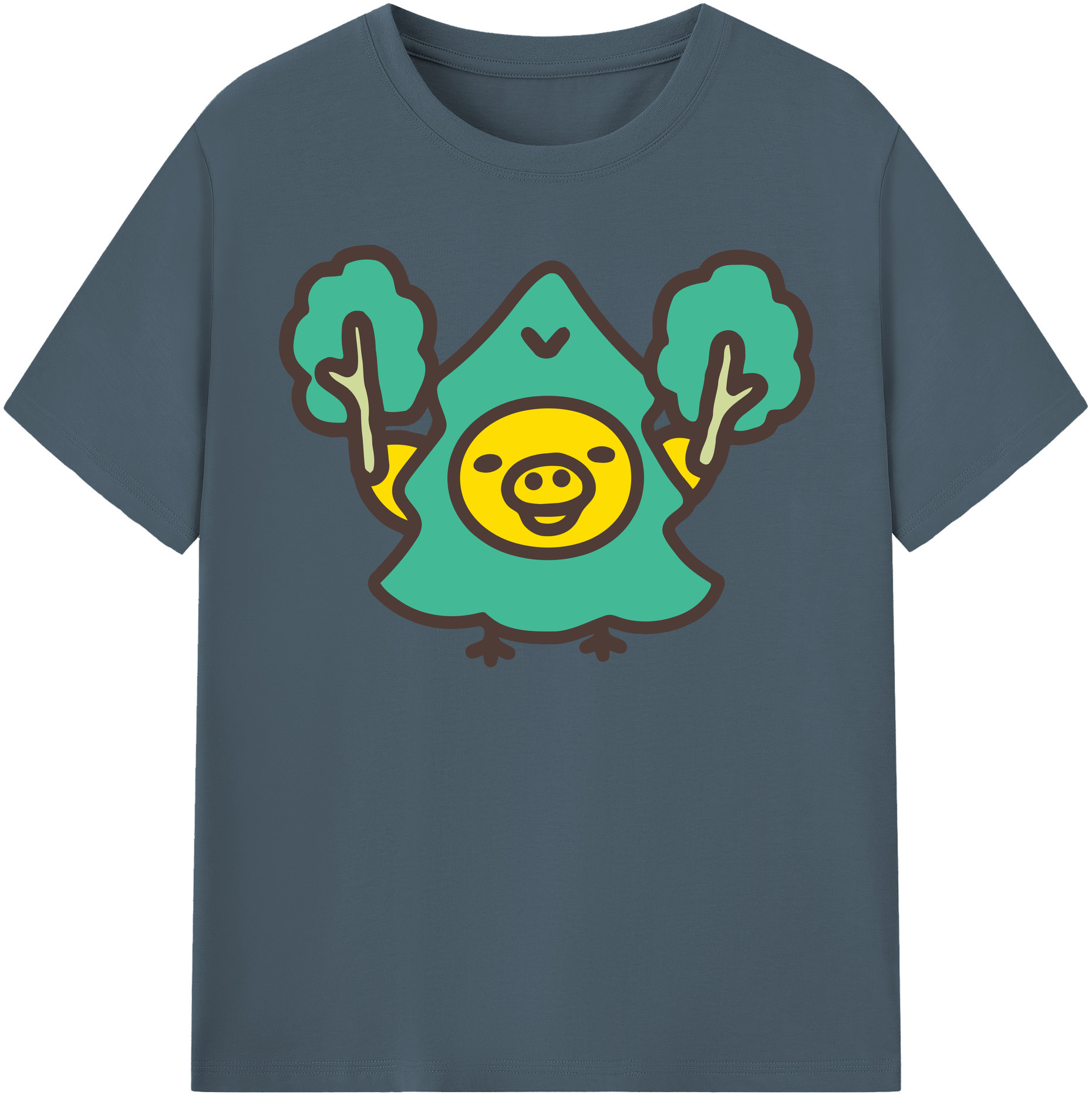 （画像用） リラックマ リラックマ キイロイトリ Rilakkuma Korilakkuma Kiiroitori 綿100％半袖Tシャツ（フロントプリント）